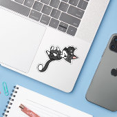 Leuke Tuxedo Cat Laptop Sticker (Laptop met iPhone)