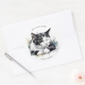 Leuke Tuxedo kat adres envelop sticker label (Envelop)