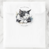 Leuke Tuxedo kat adres envelop sticker label (Tas)
