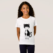 Leuke Tuxedo Kat Cartoon T-shirt (Voorkant volledig)