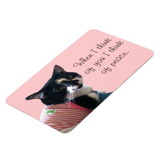 Leuke Tuxedo Kat Denk aan Vredesmagneten Magneet (Linkerzijde)