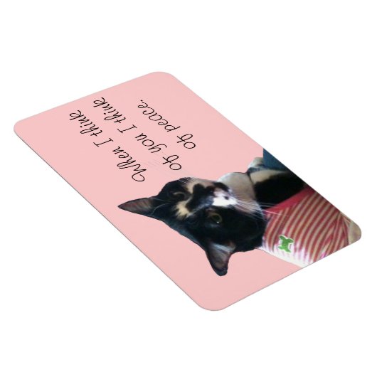 Leuke Tuxedo Kat Denk aan Vredesmagneten Magneet (Rechterzijde)