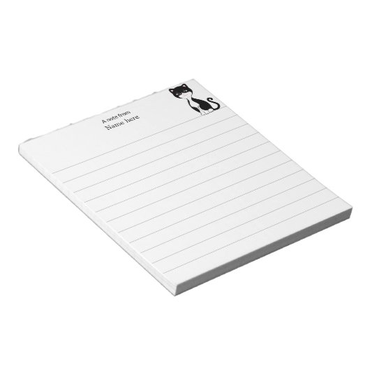 Leuke Tuxedo kat gevoerd Notitieblok (Schuin)