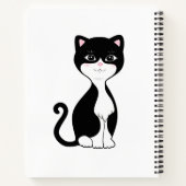 Leuke Tuxedo kat op witte spiraal Notitieboek (Achterkant)