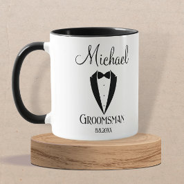 leuke tuxedo met boegroomman op maat mok