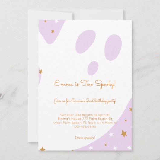 Leuke Twee Spooky Halloween Verjaardagsuitnodiging Kaart (Voorkant)