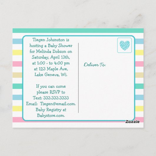 Leuke tweeling baby douche uitnodigingen (Achterkant)