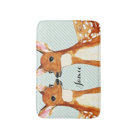 Leuke Twin Fawn Herten Kinderen Badmat (Voorkant Verticaal)