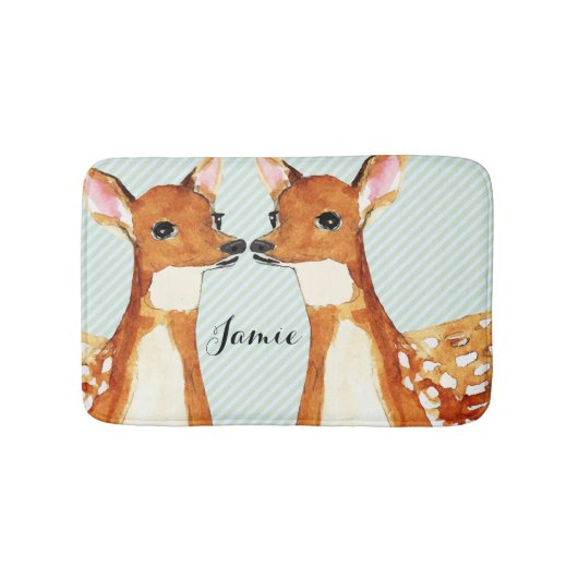 Leuke Twin Fawn Herten Kinderen Badmat (Voorkant)