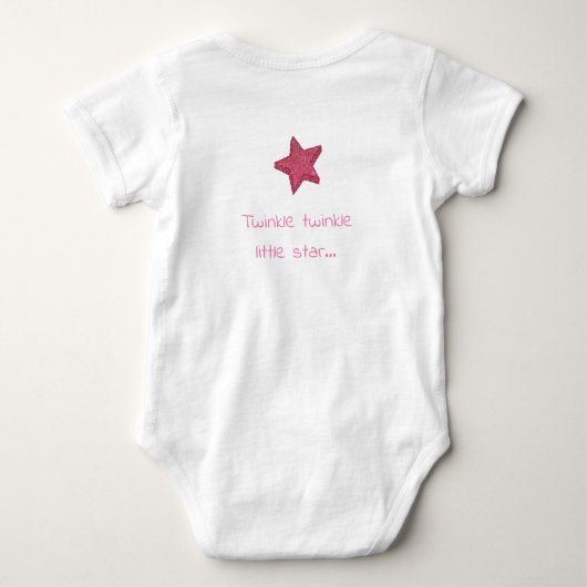Leuke Twinkle Little Star Roze Wit of Zwart Romper (Achterkant)
