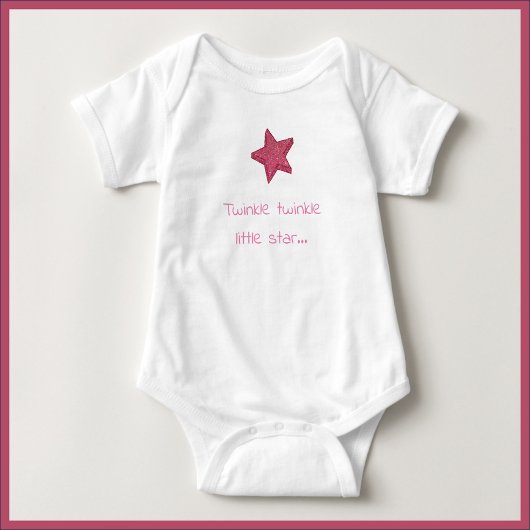 Leuke Twinkle Little Star Roze Wit of Zwart Romper