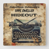 Leuke  Typewriter wandklok (Voorkant)