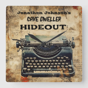 Leuke  Typewriter wandklok