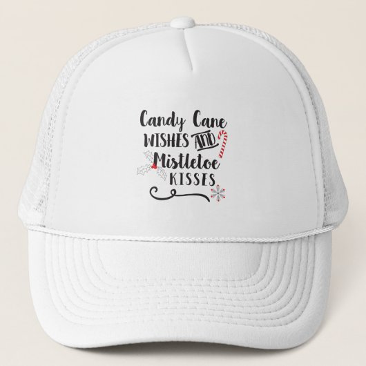 Leuke typografie Kerstmis Trucker Pet (Voorkant)