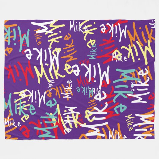 Leuke Typografie Urban Kleurrijke Graffiti op Paar Fleece Deken (Voorkant (Horizontaal))