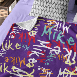 Leuke Typografie Urban Kleurrijke Graffiti op Paar Fleece Deken