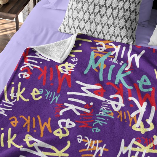 Leuke Typografie Urban Kleurrijke Graffiti op Paar Fleece Deken