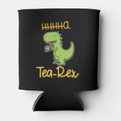 Leuke Tyrannosaurus Rex Sipping Tea Party Blikjeskoeler (Voorkant)