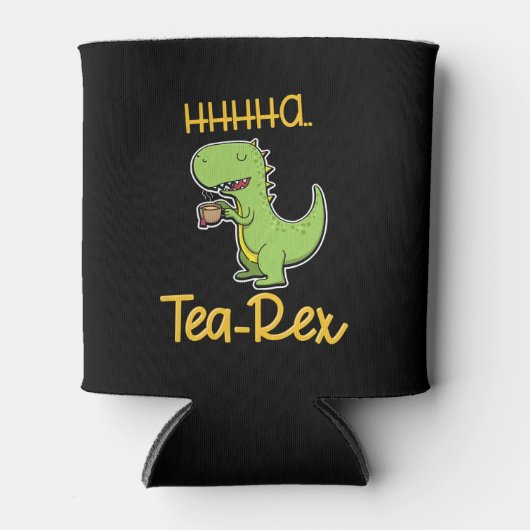 Leuke Tyrannosaurus Rex Sipping Tea Party Blikjeskoeler (Voorkant)