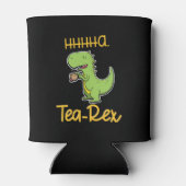 Leuke Tyrannosaurus Rex Sipping Tea Party Blikjeskoeler (Achterkant)