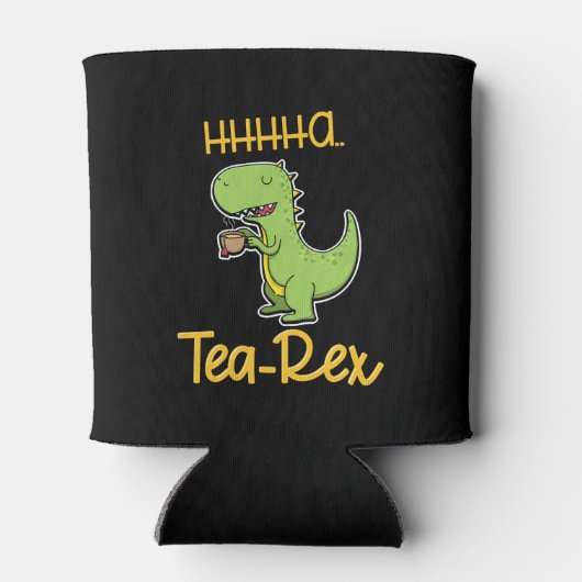Leuke Tyrannosaurus Rex Sipping Tea Party Blikjeskoeler (Achterkant)