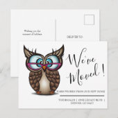 Leuke uil Home Moving Briefkaart (Voorkant / Achterkant)