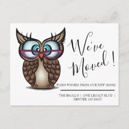 Leuke uil Home Moving Briefkaart