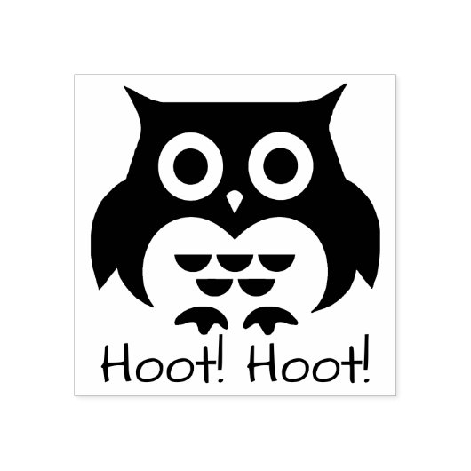 Leuke Uil Hoot! Schiet! Rubberstempel (Afrduk)