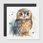 Leuke uil in de waterverf (Voorkant / Achterkant)
