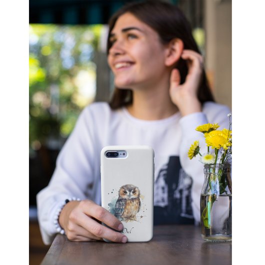 Leuke uil in de waterverf Case-Mate iPhone case