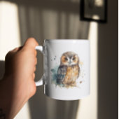 Leuke uil in de waterverf koffiemok