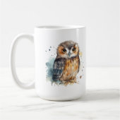 Leuke uil in de waterverf koffiemok (Links)