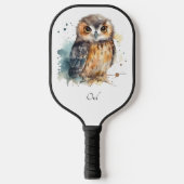 Leuke uil in de waterverf pickleball paddle (Voorkant)