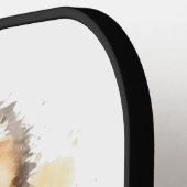 Leuke uil in de waterverf pickleball paddle (Links Detail)