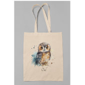 Leuke uil in de waterverf tote bag