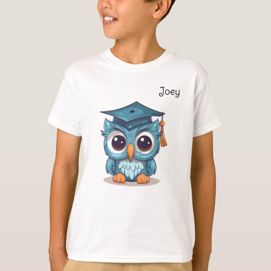Leuke Uil Kleuterschool Afstuderen T-shirt (Voorkant)