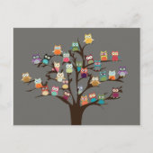 Leuke Uil op Boom | Achtergrond Briefkaart (Voorkant)