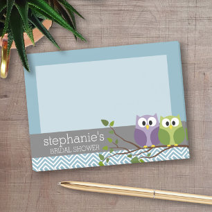 Leuke Uil op Tak - de Blauwe Douche van de Jongen Post-it® Notes
