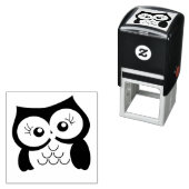 Leuke Uil Rubber Stamp Zelfinktende Stempel (In situ)