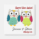 Leuke Uil Save the Date Magnets Magneet (Voorkant)