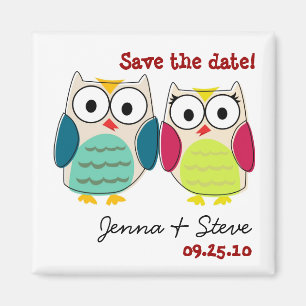Leuke Uil Save the Date Magnets Magneet