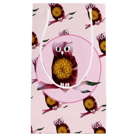 Leuke Uil, Vogel Custom Gift Bag Klein Cadeauzakje (Voorkant)