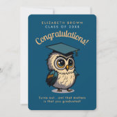 Leuke Uil Wise Afstuderen Kinder Partij Cartoon Ka (Voorkant)