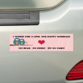 Leuke uilen 7 woorden voor een lang en gelukkig hu bumpersticker (Op auto)