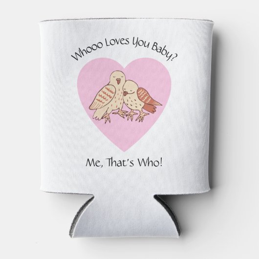 Leuke uilen die van je houdt Baby shower Valentijn Blikjeskoeler (Voorkant)