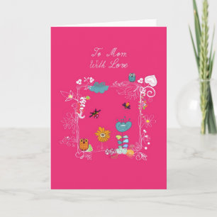 leuke uilen en flowes kaart