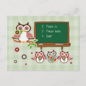 Leuke uilen leraar waardering briefkaart (Voorkant)