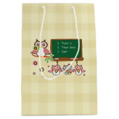 Leuke uilen leraar waardering medium cadeauzakje (Voorkant)