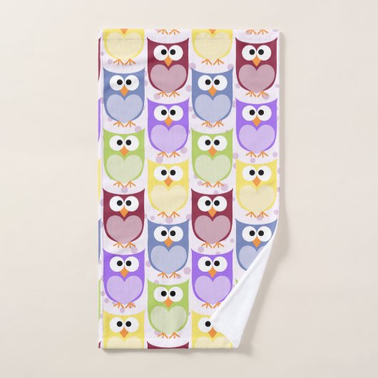 Leuke uilen, Uil Pattern, Baby uilen, Kleurrijke u Bad Handdoek (Handdoek)