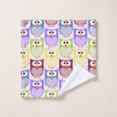 Leuke uilen, Uil Pattern, Baby uilen, Kleurrijke u Bad Handdoek (Wasdoekje)